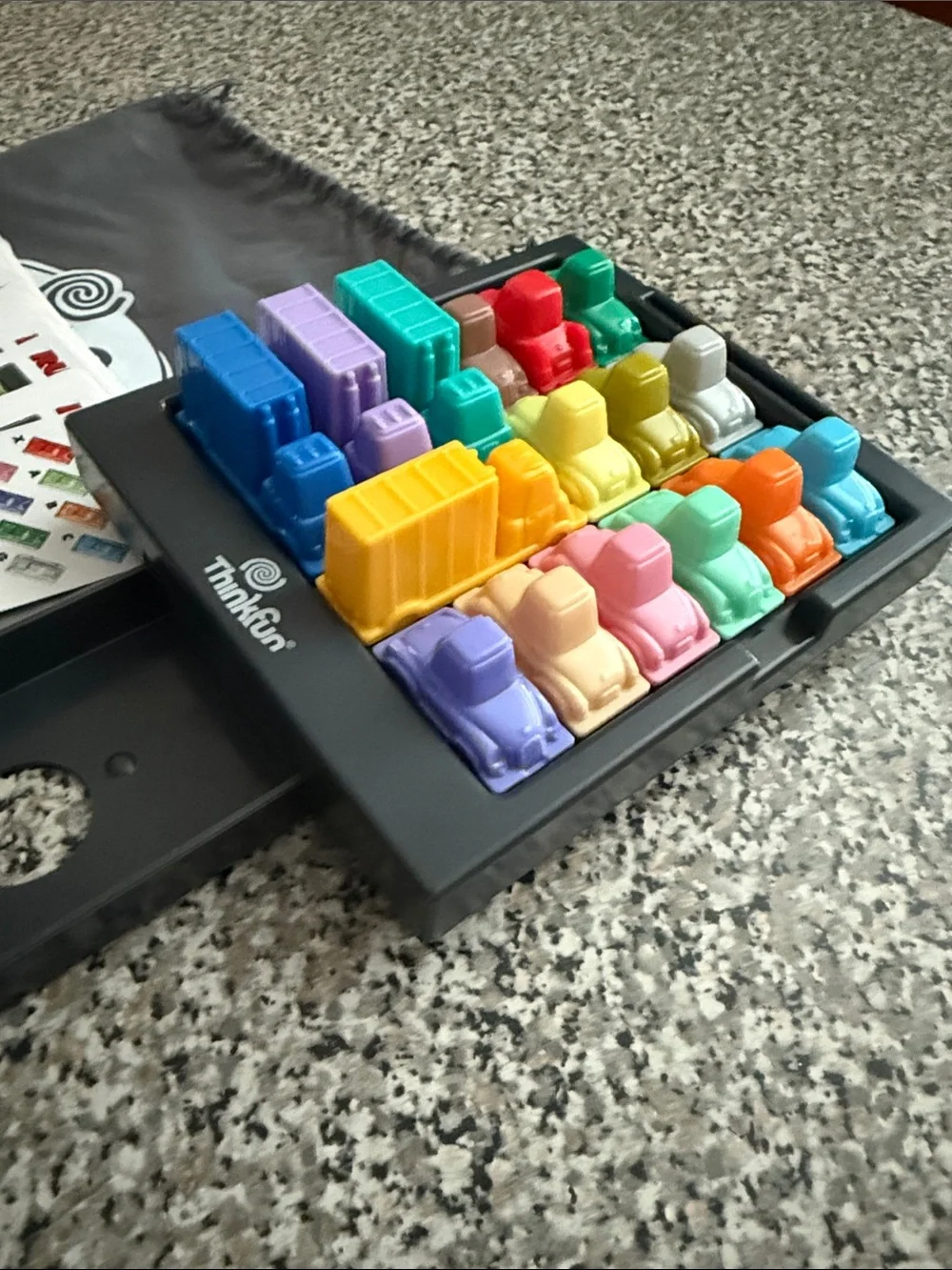 Thinkfun Sliding Traffic Brain-Teaser Puzzle with Multi-Color Vehicle Pieces